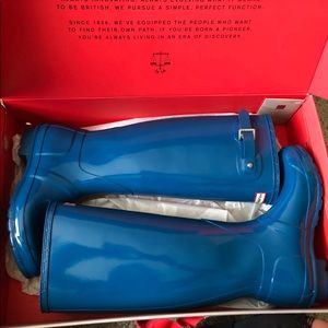Women's Original Tall Gloss Rain Boots: Ocean Blue